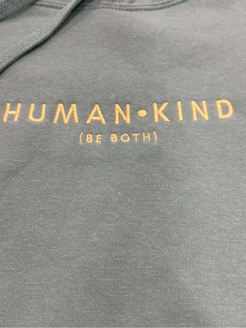 Human+Kind Teal Pullover Hoodie - Women's Casual Sweatshirt Oversized Medium - Picture 4 of 6